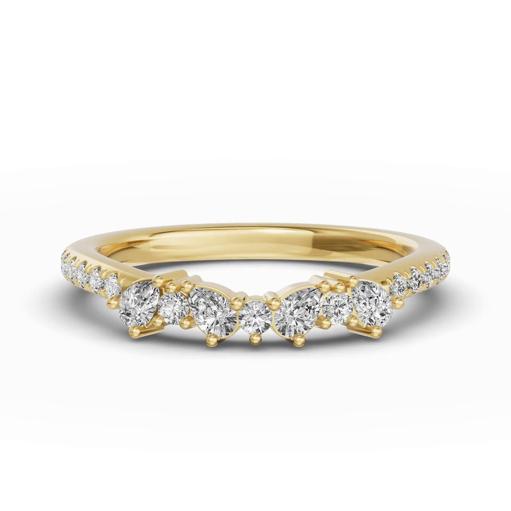 360 degree view of Papillon Pavé Diamond Band