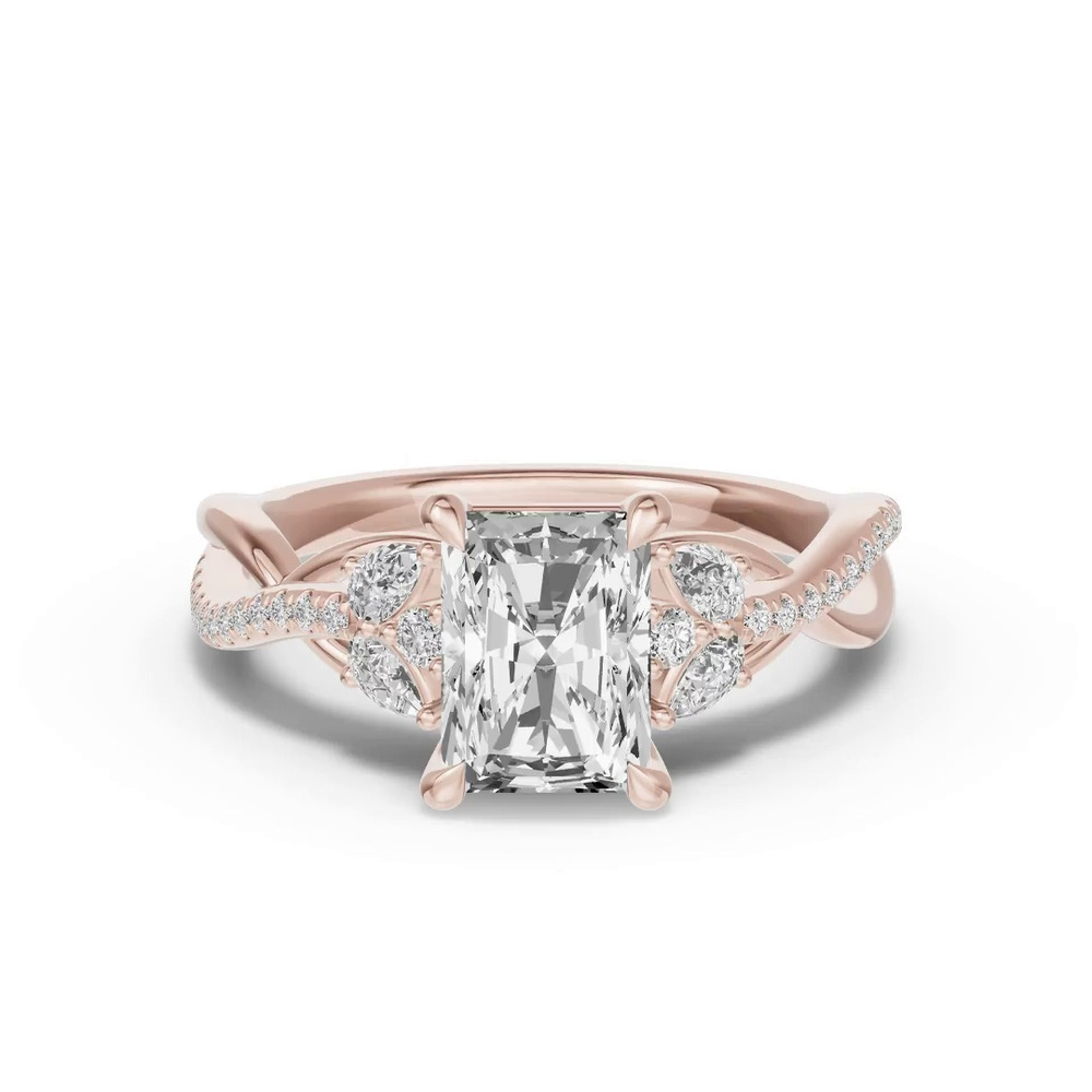 360 degree view of Papillon Twist Pavé Engagement Ring