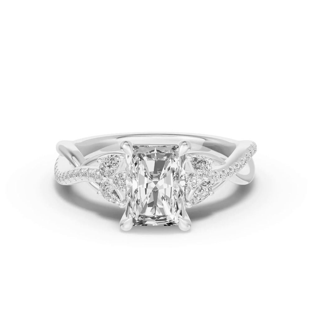 360 degree view of Papillon Twist Pavé Engagement Ring