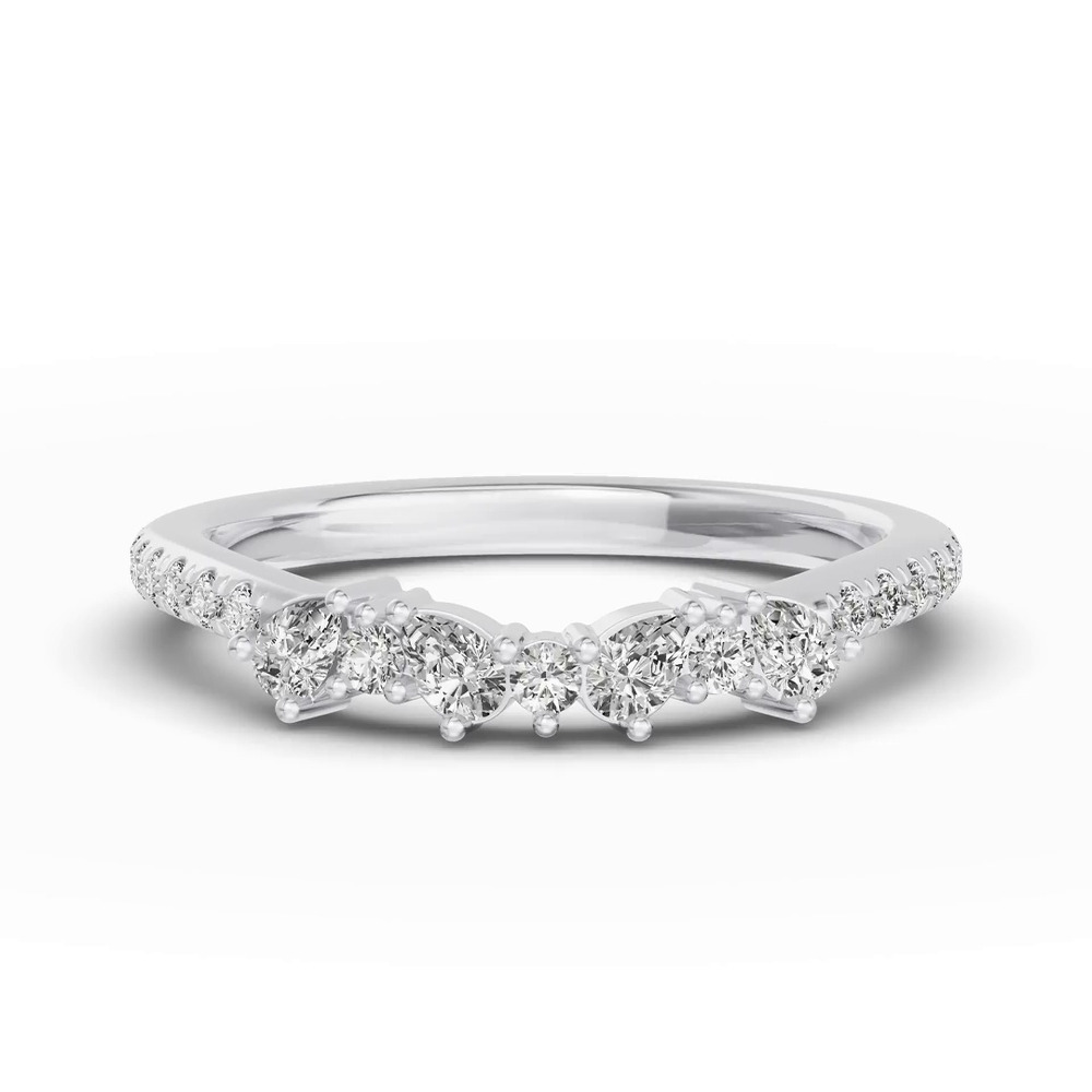 360 degree view of Papillon Pavé Diamond Band
