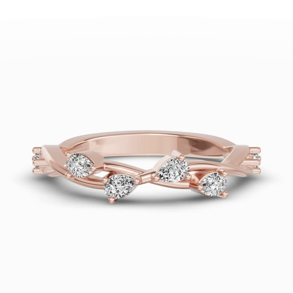 360 degree view of Botanical Twist Diamond Band