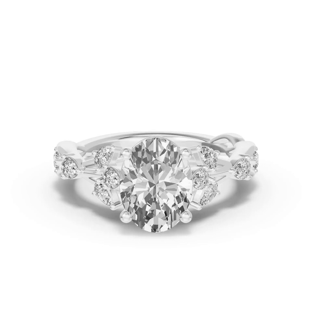 360 degree view of Botanical Twist Engagement Ring