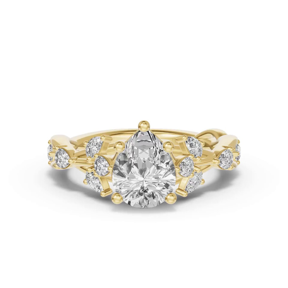 360 degree view of Botanical Twist Engagement Ring