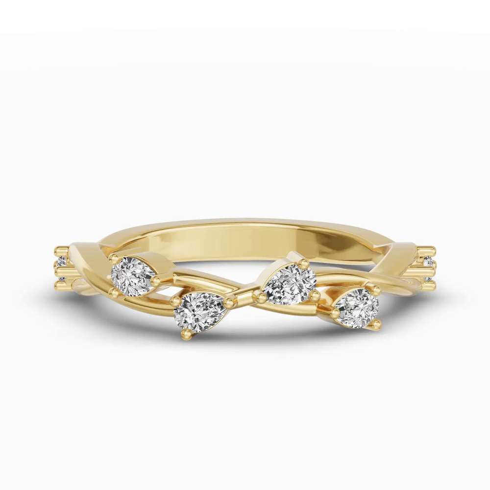 360 degree view of Botanical Twist Diamond Band