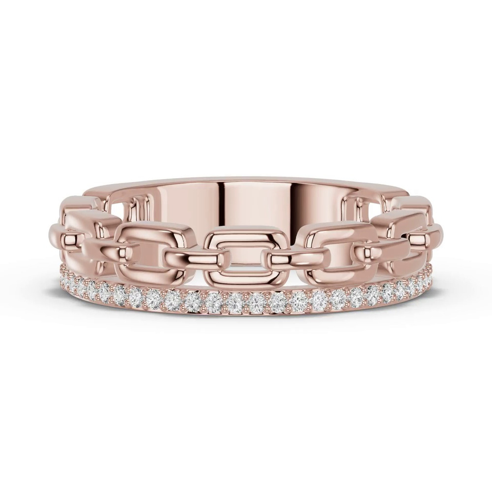 360 degree view of Chain Reaction Pavé Band