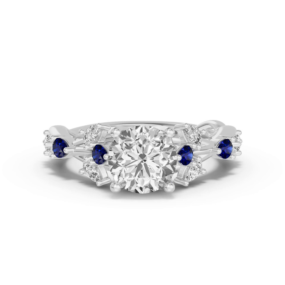 360 degree view of Botanical Twist Sapphire Engagement Ring