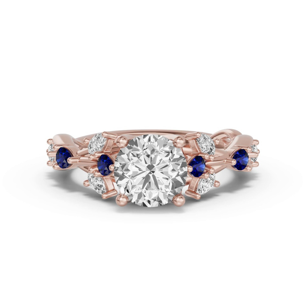 360 degree view of Botanical Twist Sapphire Engagement Ring