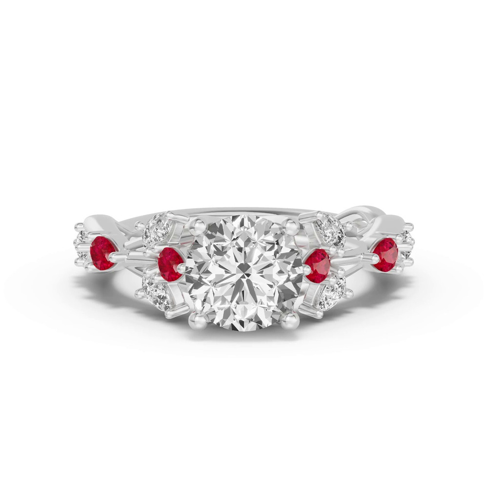 360 degree view of Botanical Twist Ruby Engagement Ring