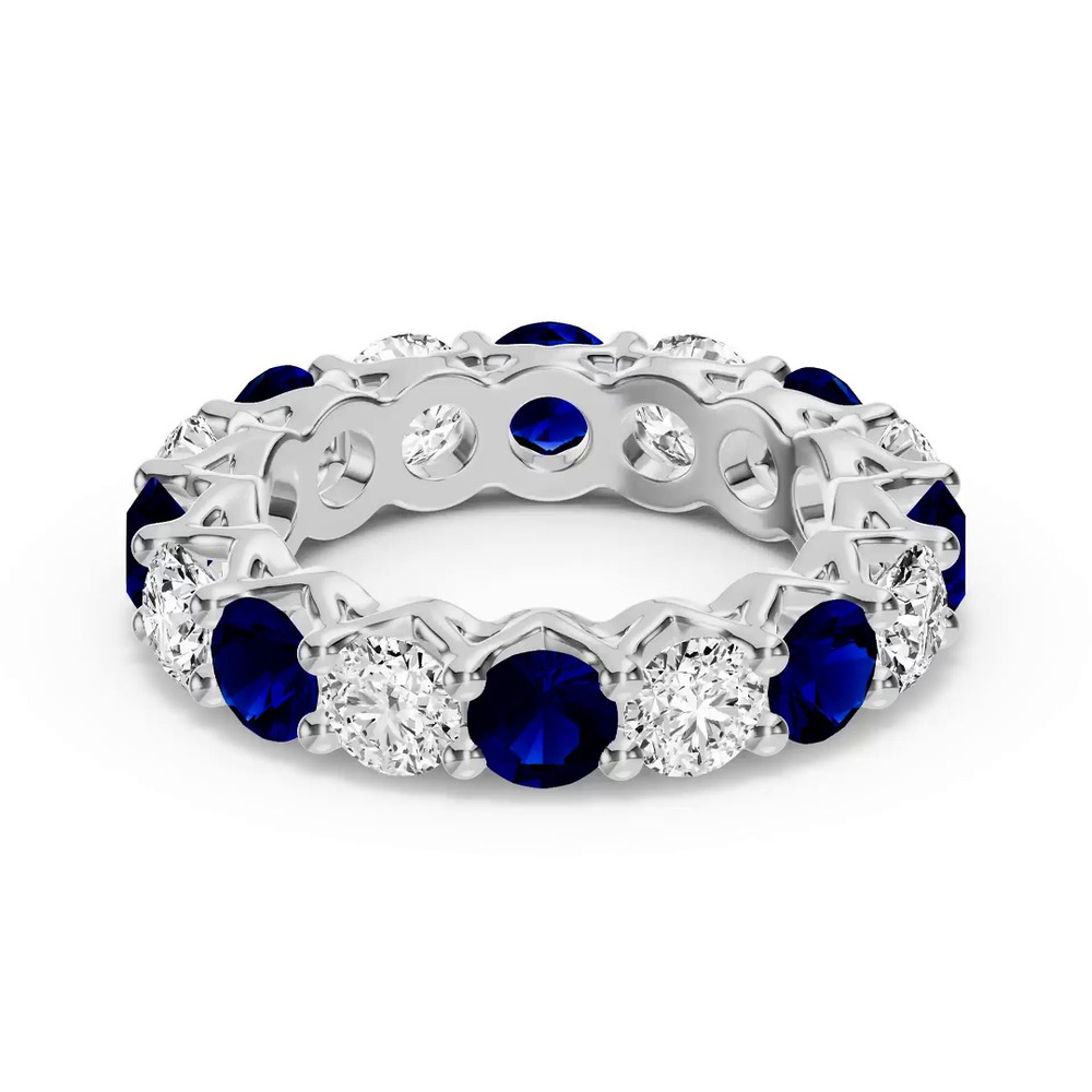 360 degree view of Unity Prong Sapphire & Lab Diamond Eternity Band (4.80 ct. tw.)