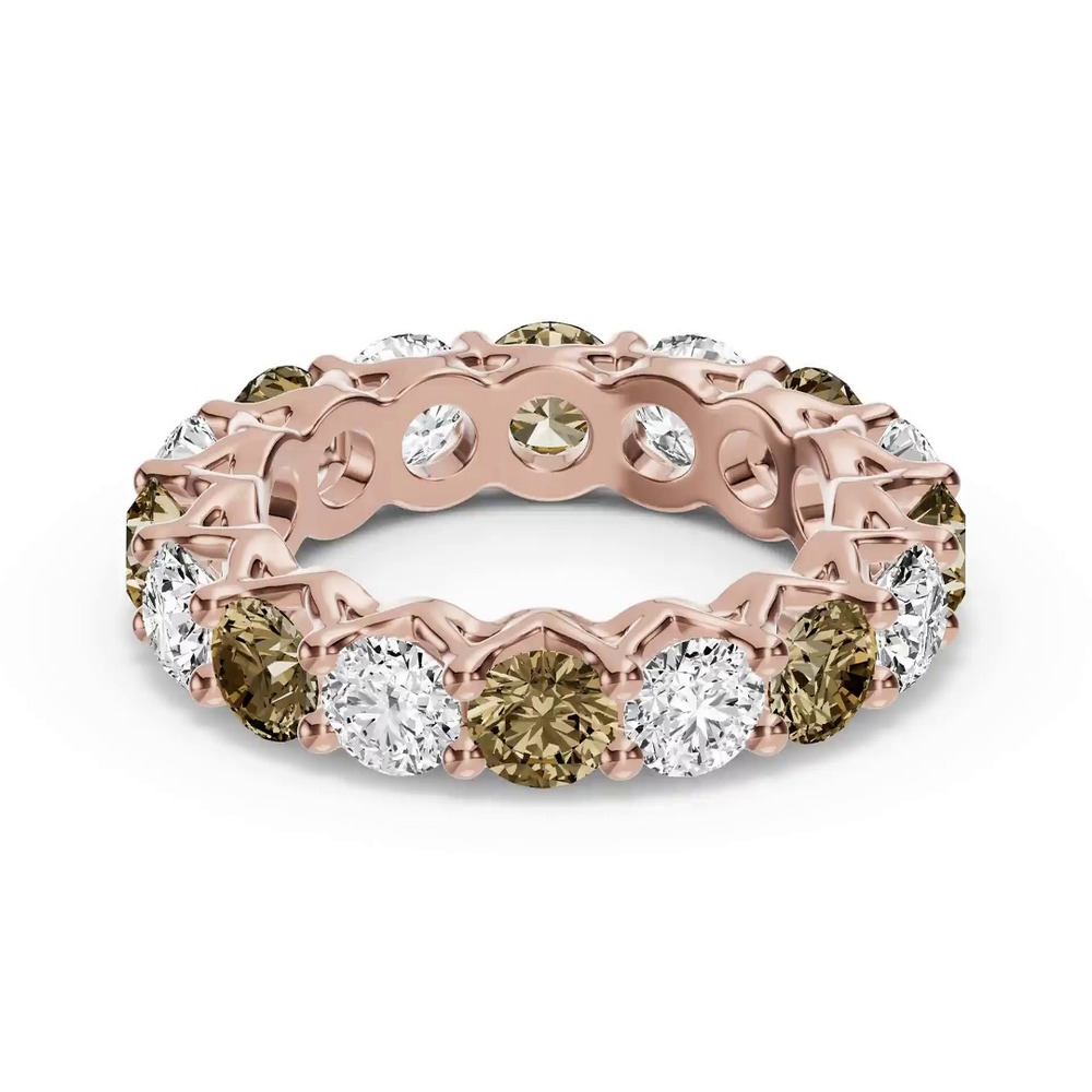 360 degree view of Unity Prong Champagne & Lab Diamond Eternity Band (4.80 ct. tw.)