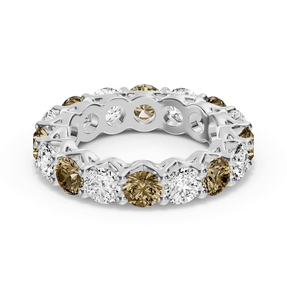 360 degree view of Unity Prong Champagne & Lab Diamond Eternity Band (4.80 ct. tw.)