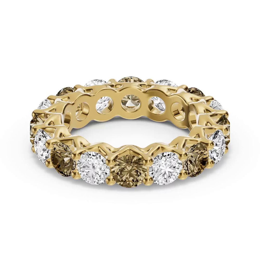 360 degree view of Unity Prong Champagne Diamond Eternity Band (4.80 ct. tw.)