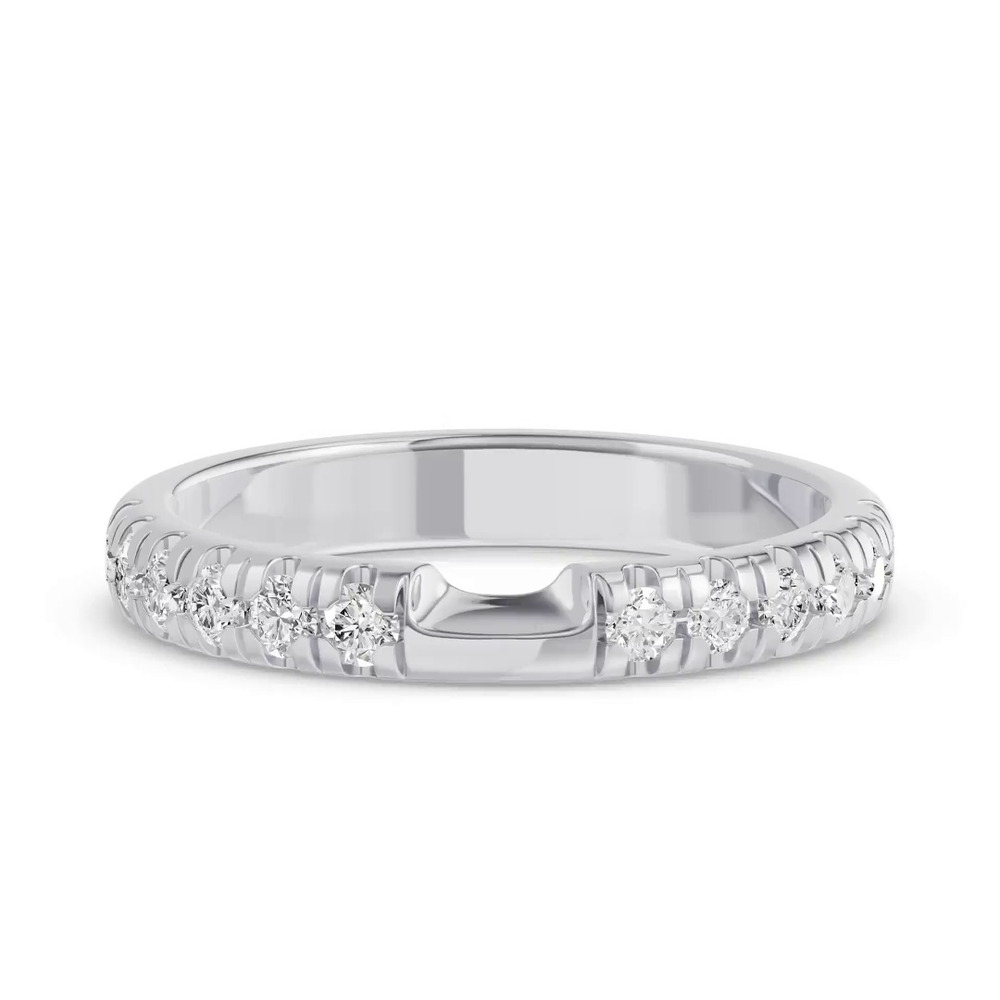 360 degree view of Camden Pavé Notched Band