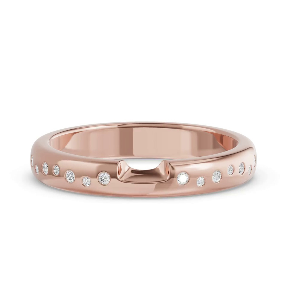 360 degree view of Camden Scattered Lab Diamond Notched Band