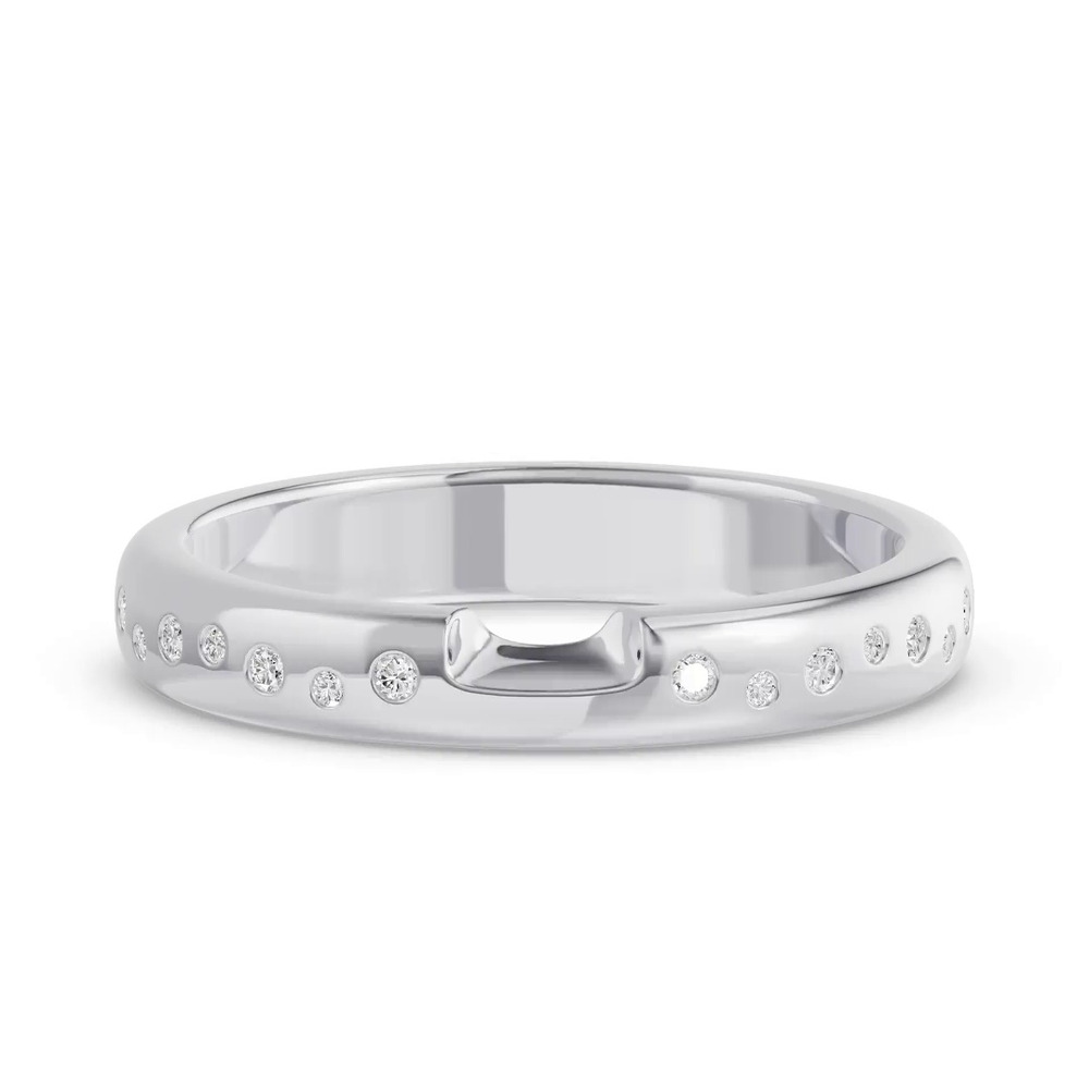 360 degree view of Camden Scattered Lab Diamond Notched Band
