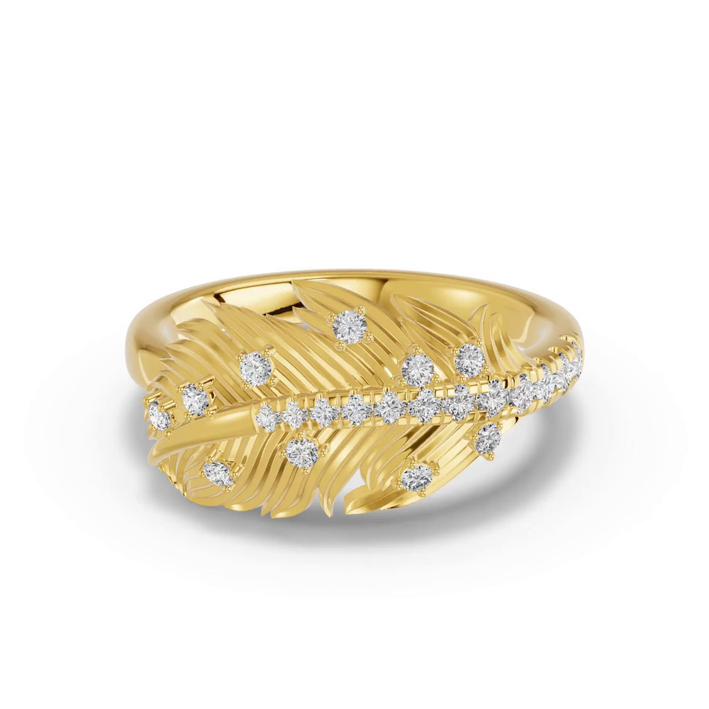360 degree view of Feather Drift Lab Diamond Ring
