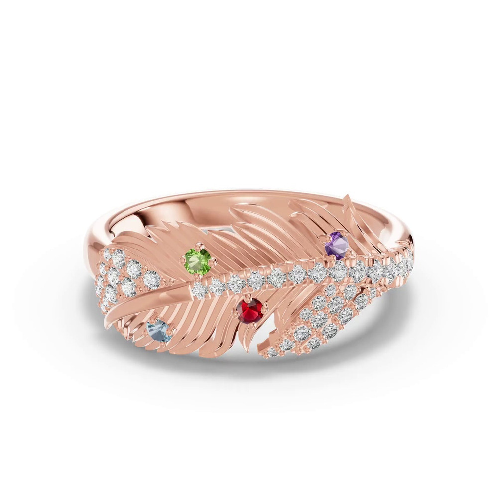 360 degree view of Feather Soar Lab Diamond & Gemstone Ring