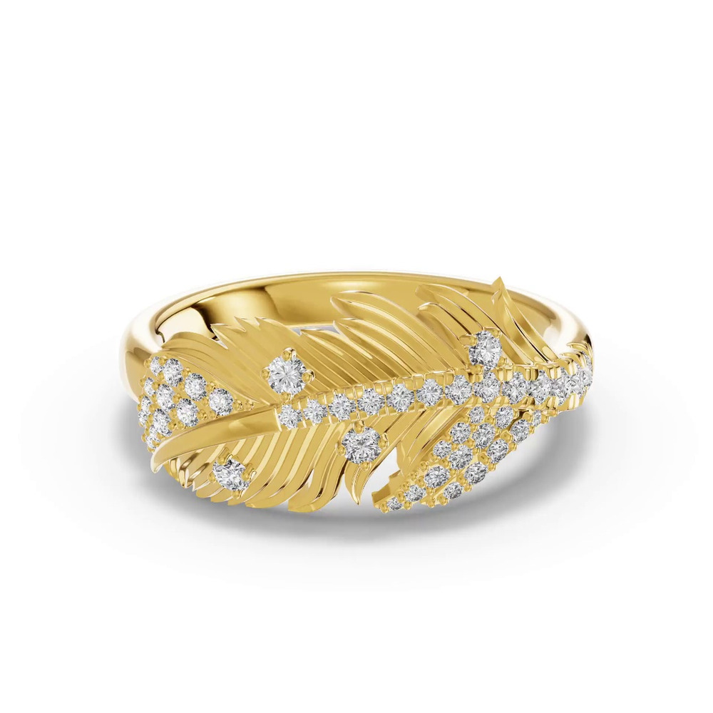 360 degree view of Feather Soar Diamond Ring