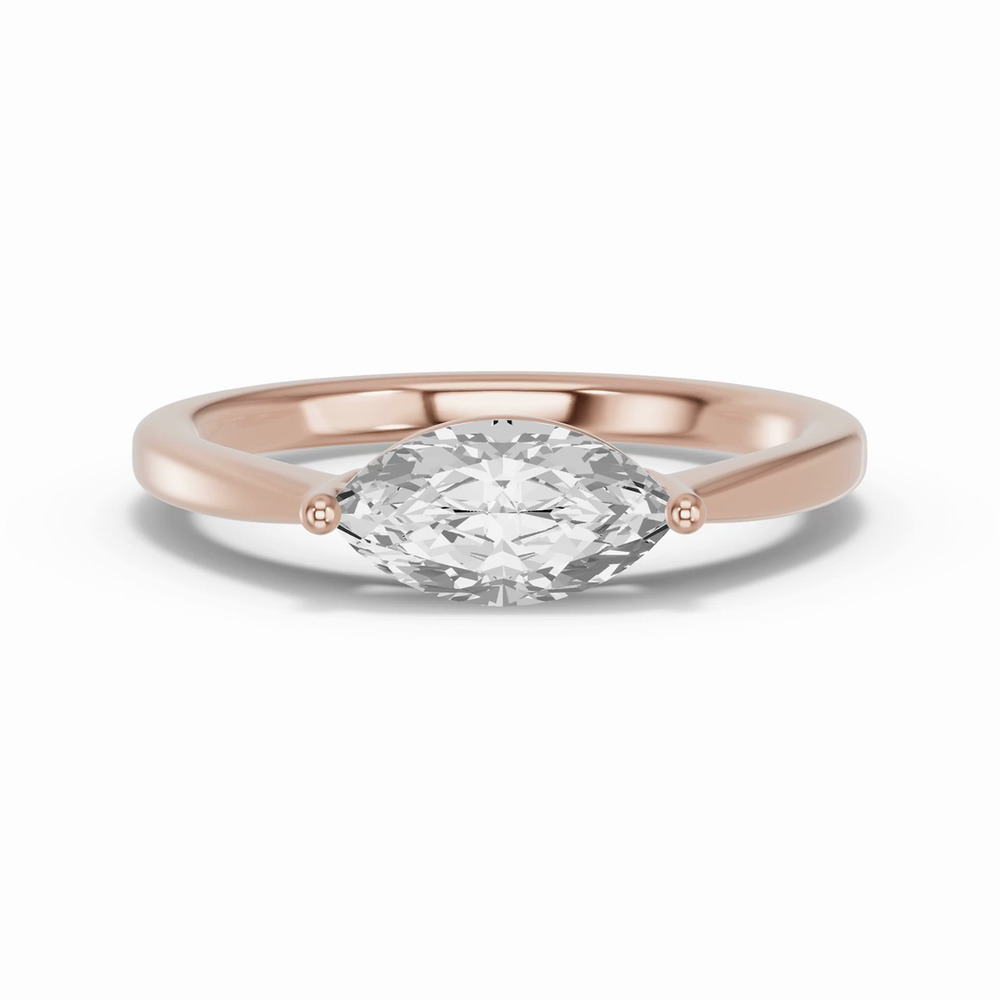 360 degree view of Marquise Lab Diamond East-West Ring