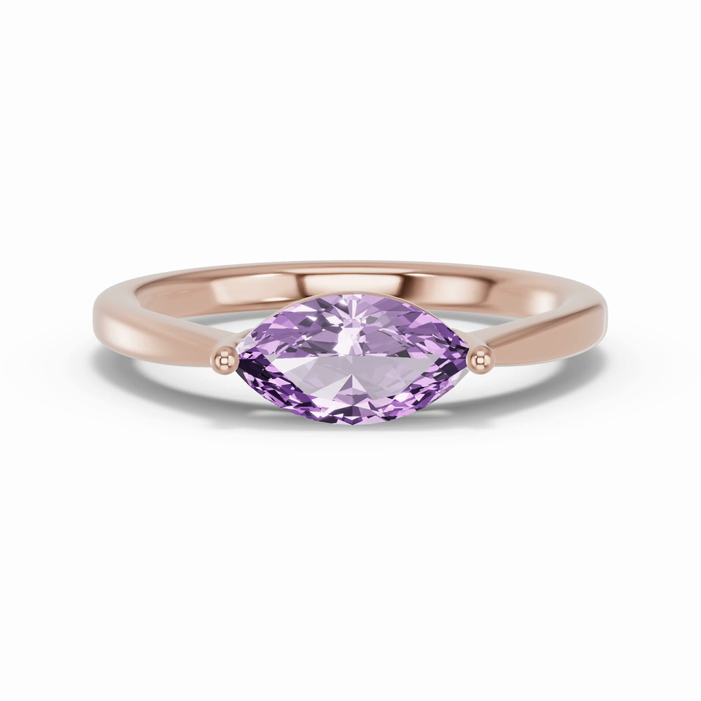 360 degree view of Marquise Amethyst East-West Ring