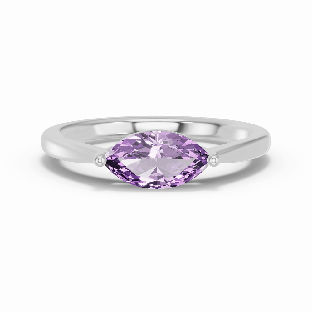 360 degree view of Marquise Amethyst East-West Ring