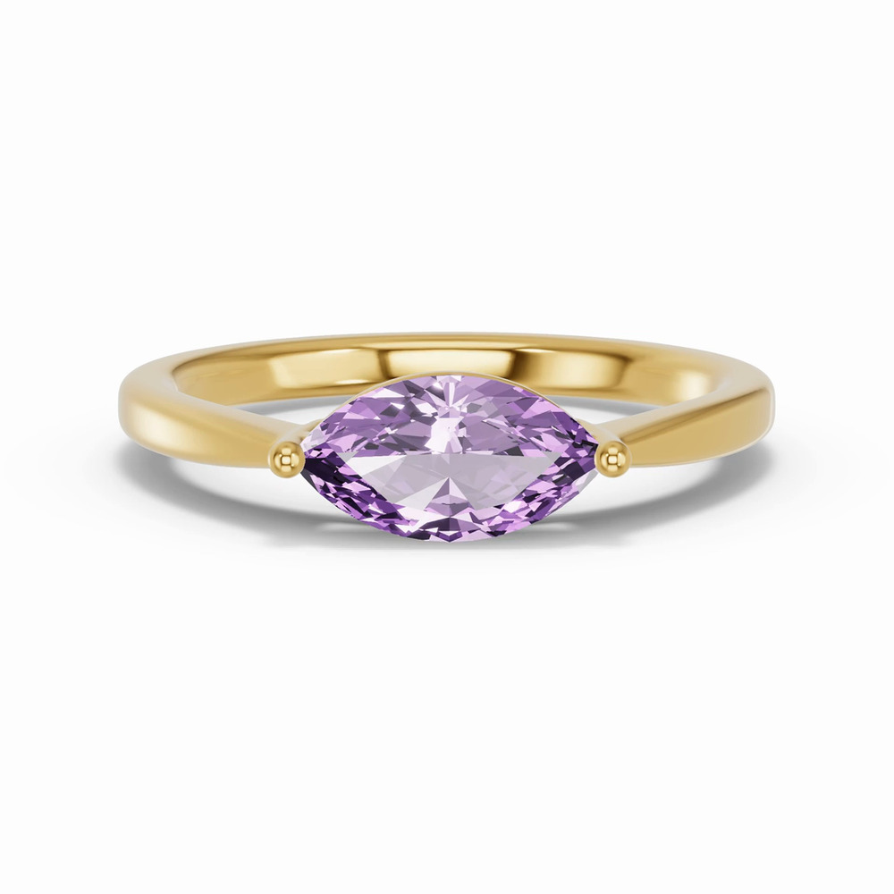 360 degree view of Marquise Amethyst East-West Ring