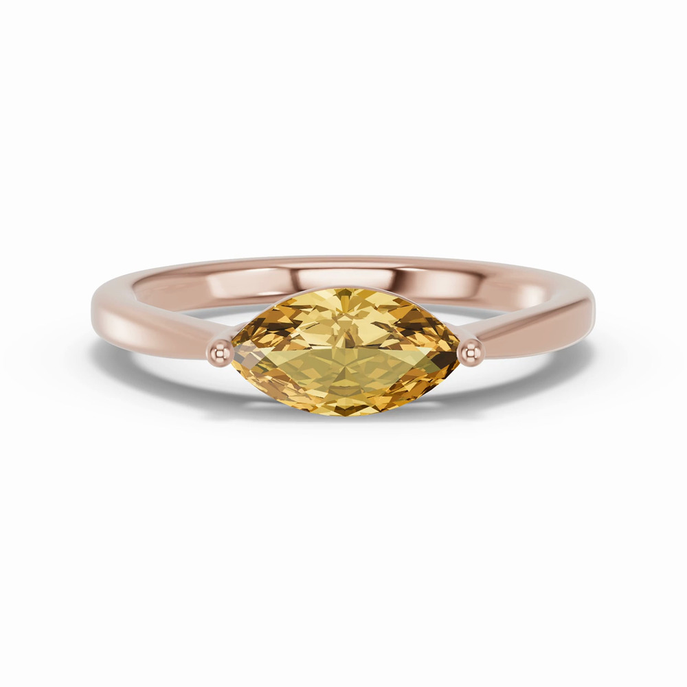 360 degree view of Marquise Citrine East-West Ring