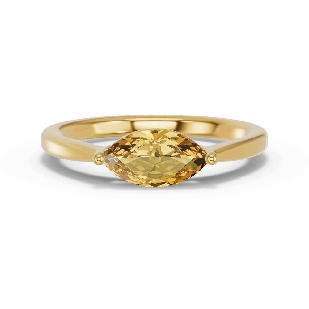 360 degree view of Marquise Citrine East-West Ring