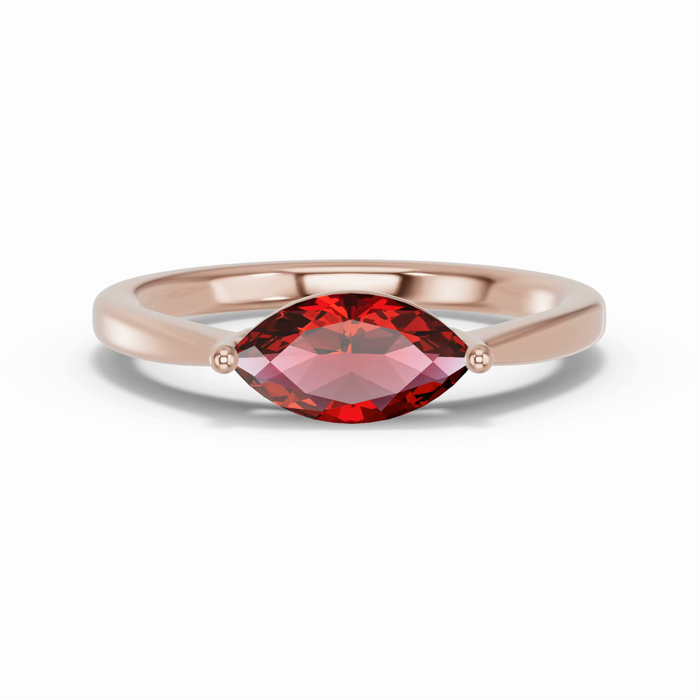 360 degree view of Marquise Garnet East-West Ring