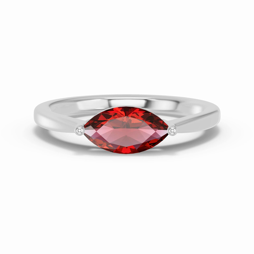 360 degree view of Marquise Garnet East-West Ring