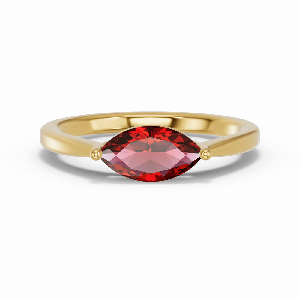 360 degree view of Marquise Garnet East-West Ring