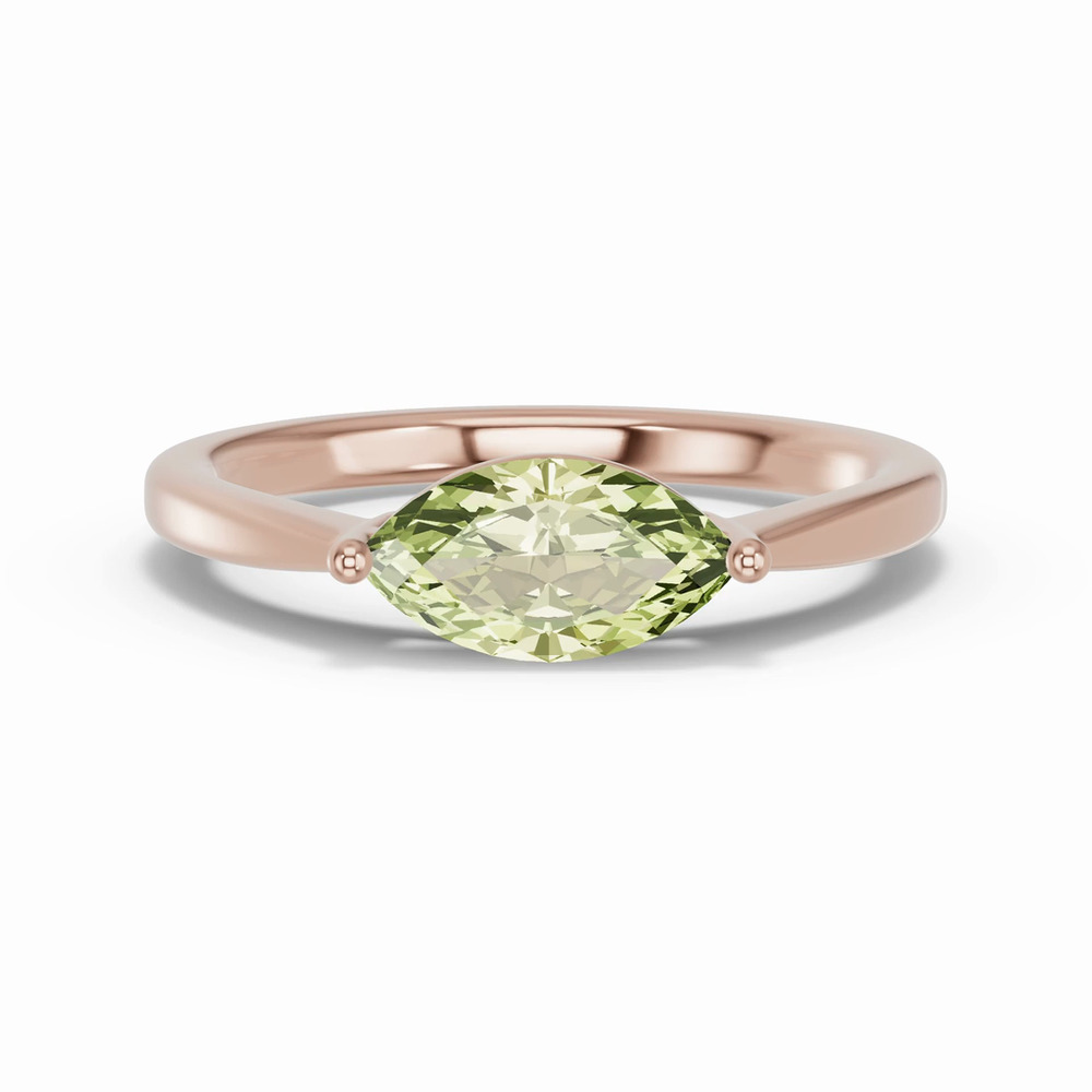 360 degree view of Marquise Peridot East-West Ring