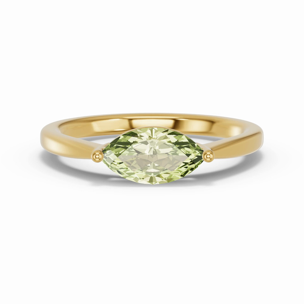 360 degree view of Marquise Peridot East-West Ring