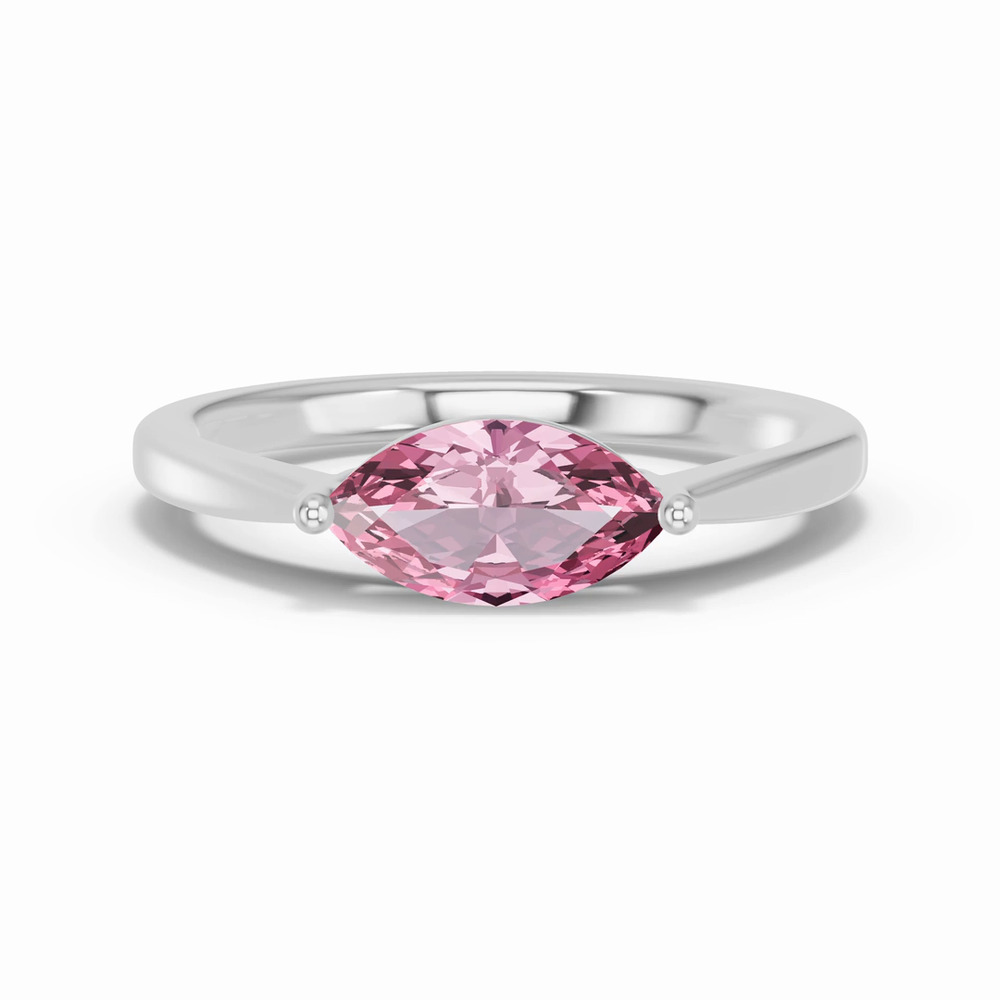360 degree view of Marquise Pink Tourmaline East-West Ring