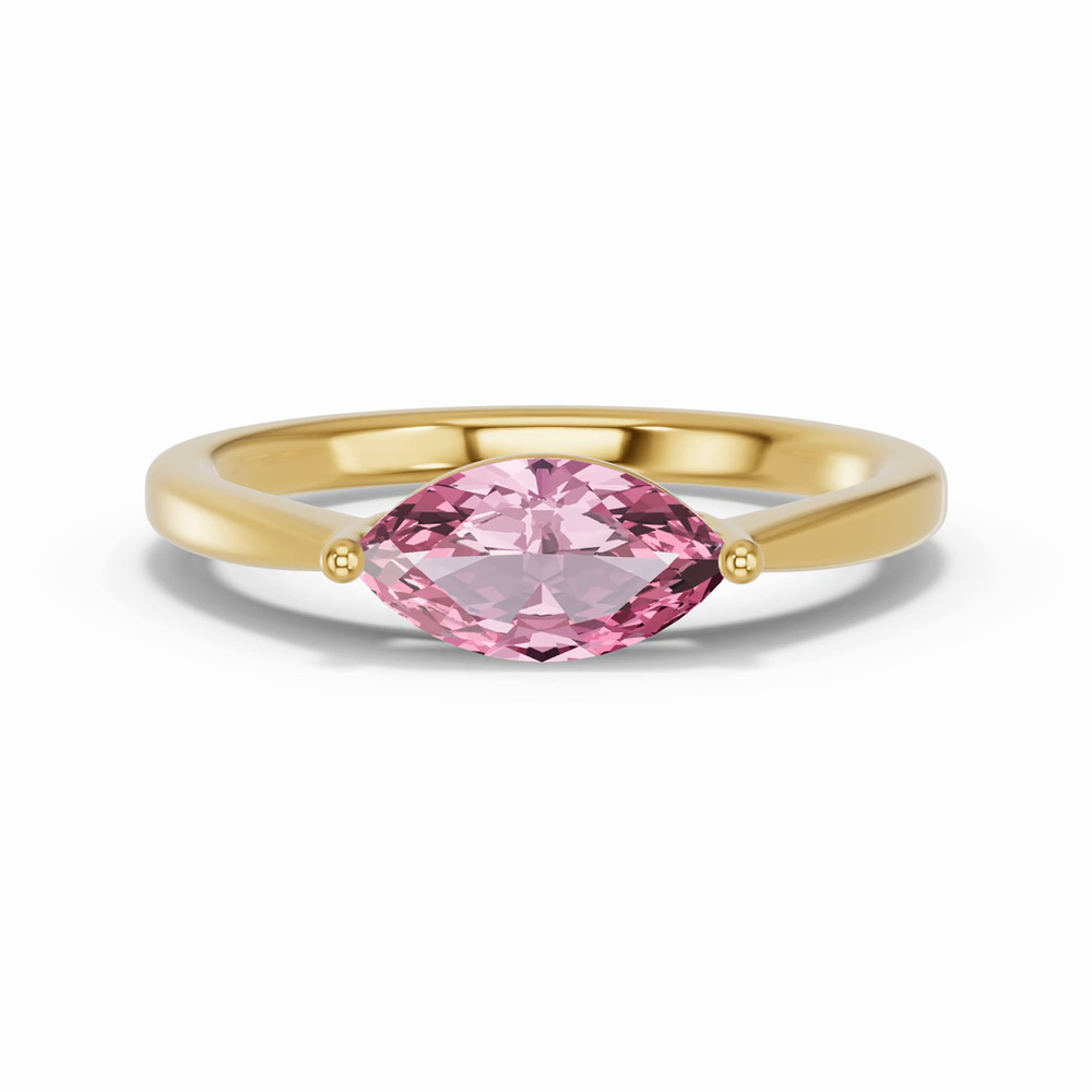 360 degree view of Marquise Pink Tourmaline East-West Ring