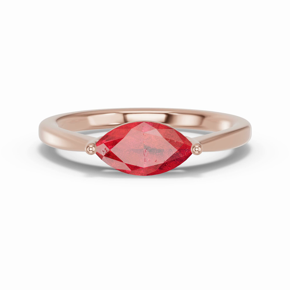 360 degree view of Marquise Ruby East-West Ring