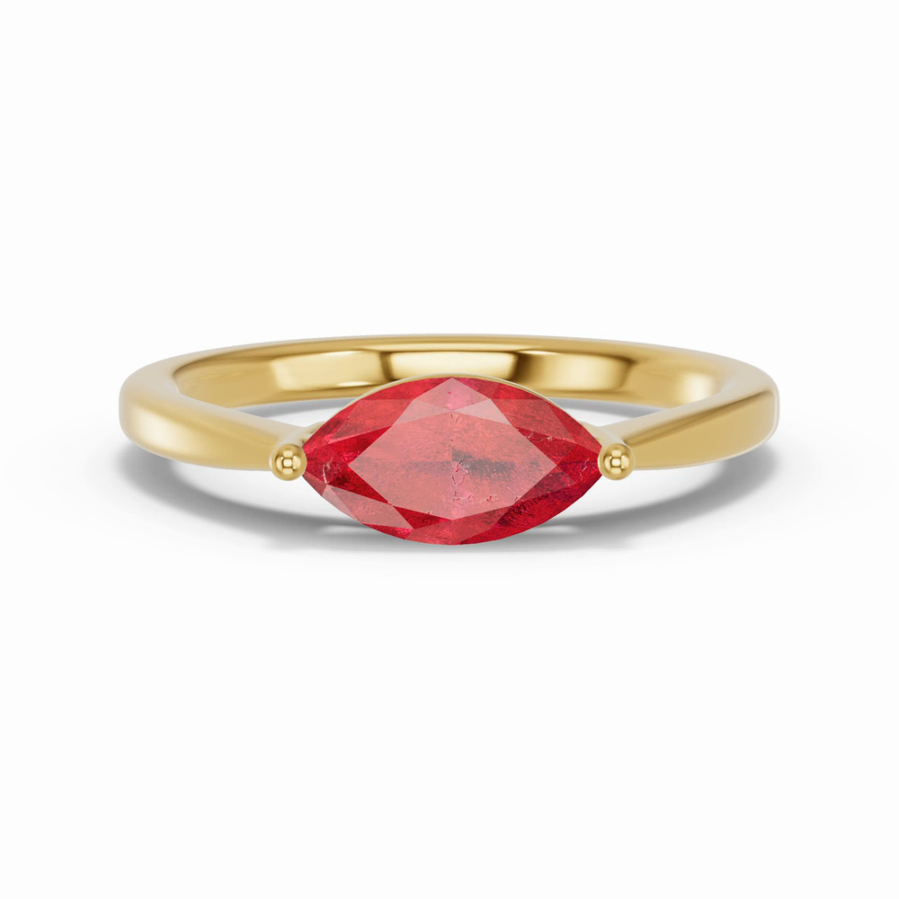 360 degree view of Marquise Ruby East-West Ring