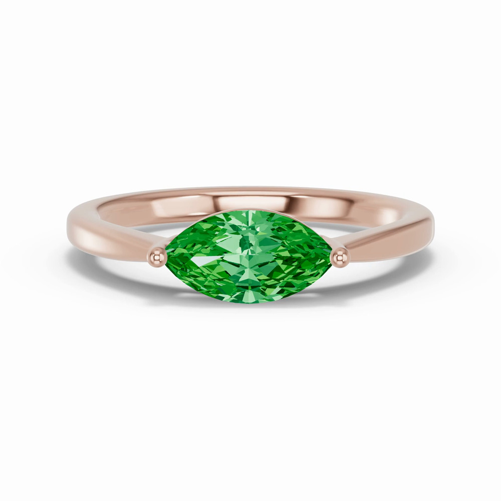 360 degree view of Marquise Tsavorite East-West Ring