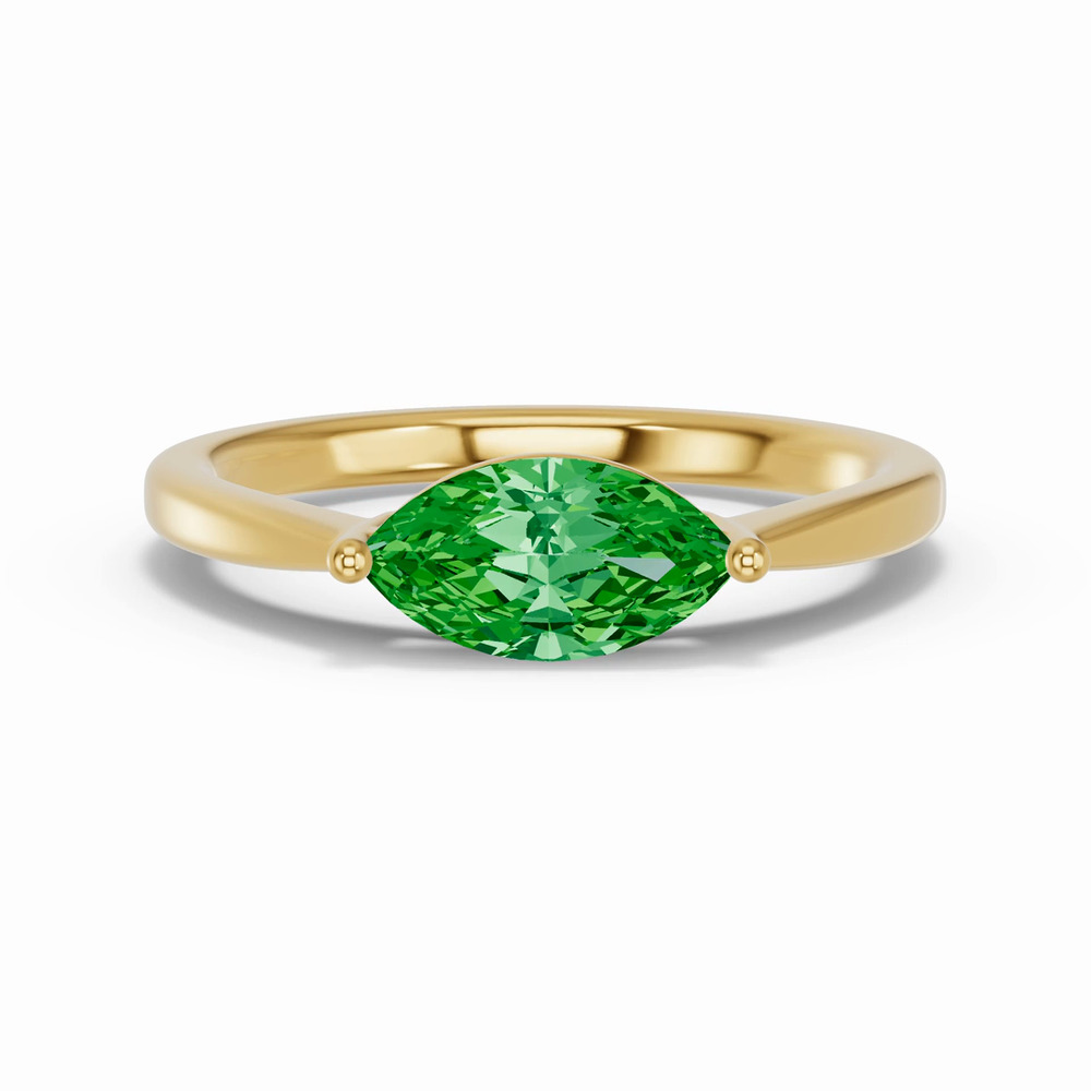 360 degree view of Marquise Tsavorite East-West Ring