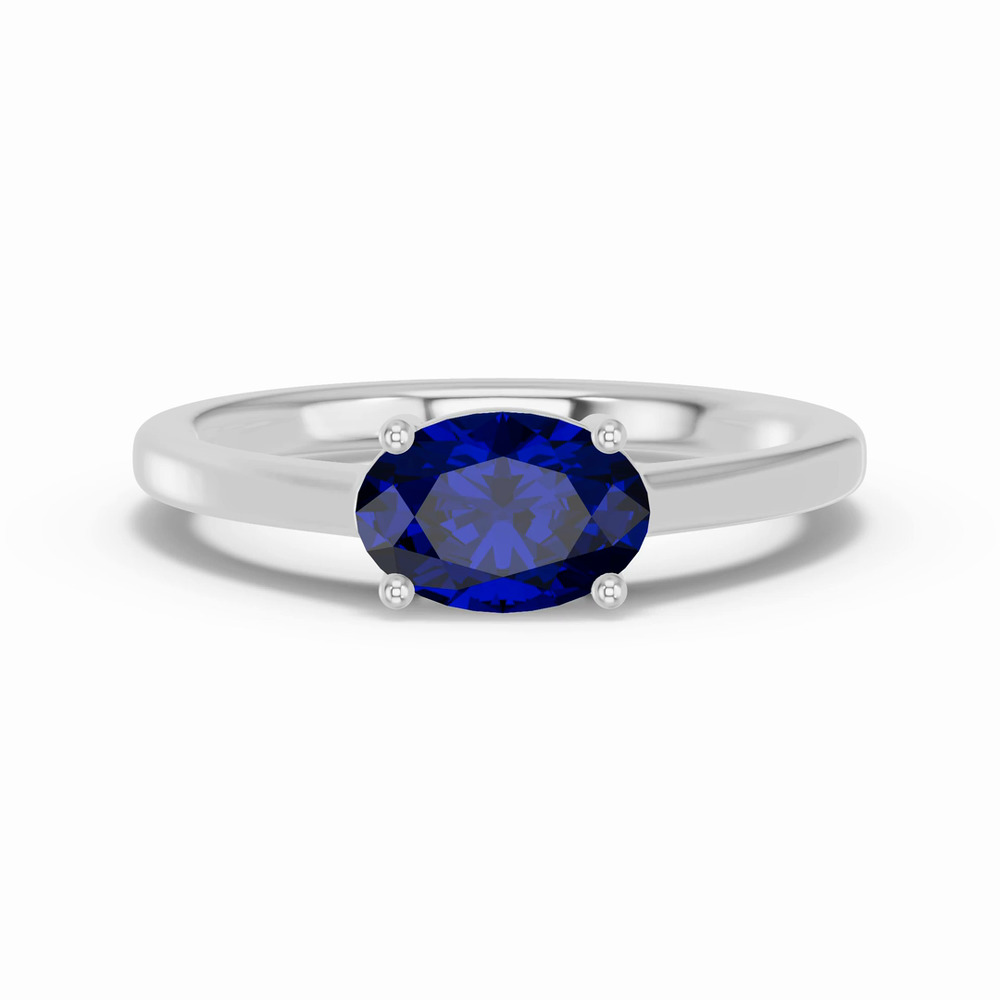 360 degree view of Oval Sapphire East-West Ring