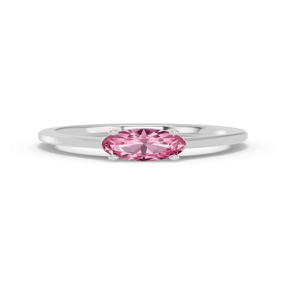 360 degree view of Oval Pink Tourmaline East-West Ring