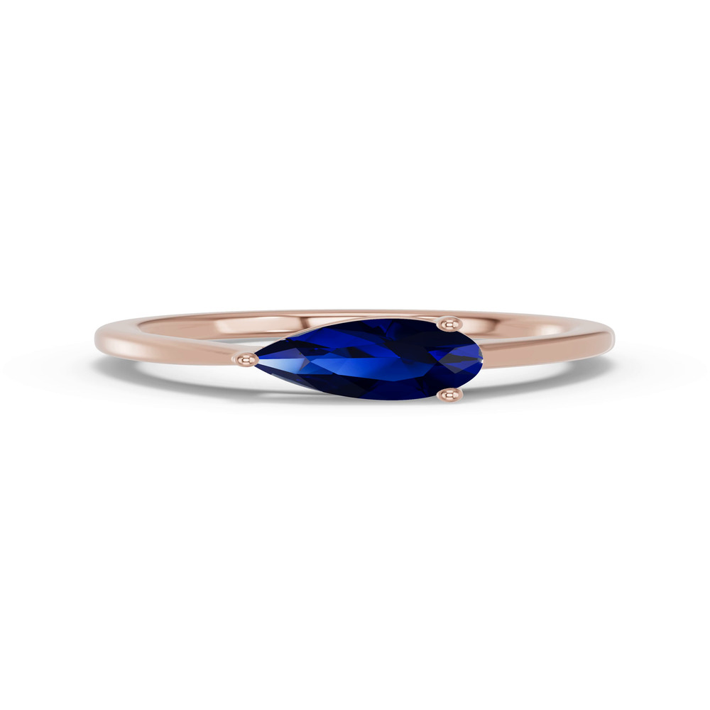 360 degree view of Pear-Shaped Sapphire East-West Ring