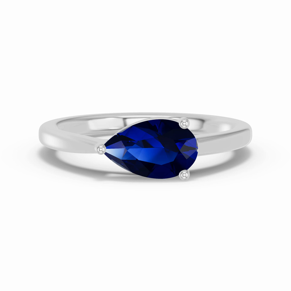 360 degree view of Pear-Shaped Sapphire East-West Ring