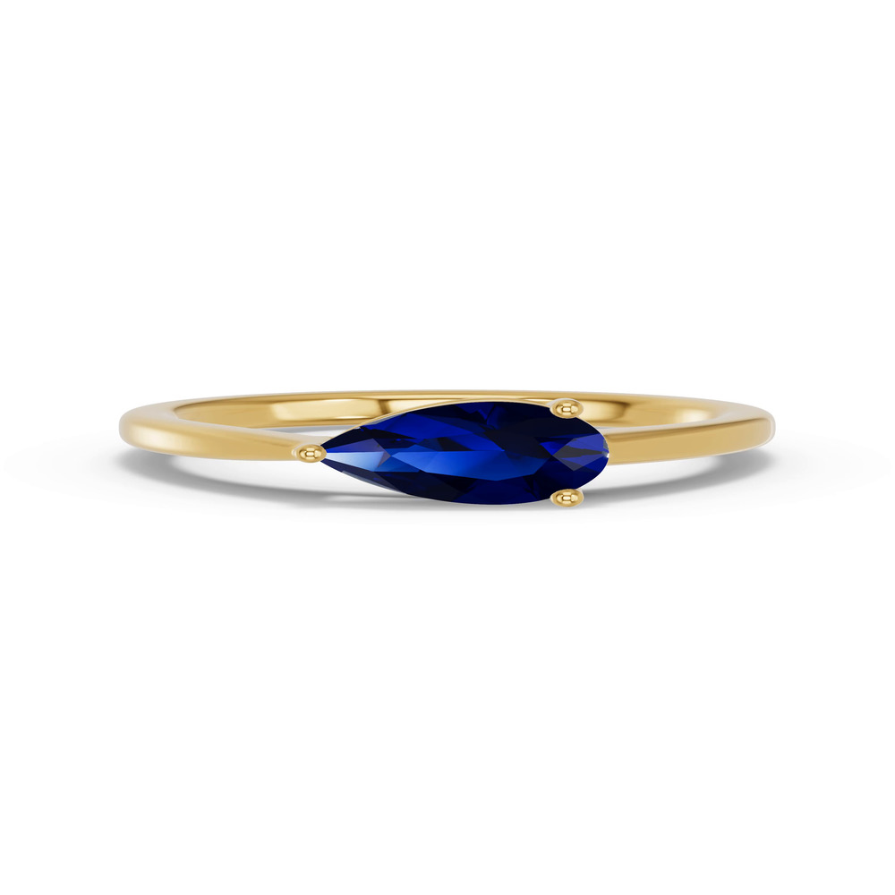 360 degree view of Pear-Shaped Sapphire East-West Ring