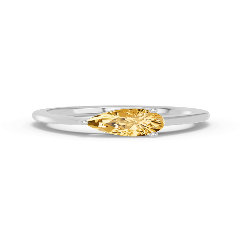 360 degree view of Pear-Shaped Citrine East-West Ring