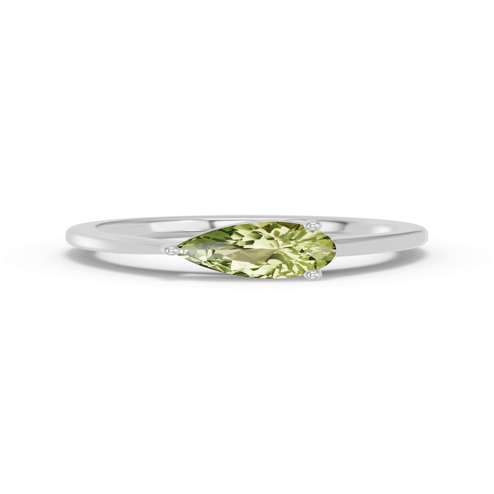 360 degree view of Pear-Shaped Peridot East-West Ring