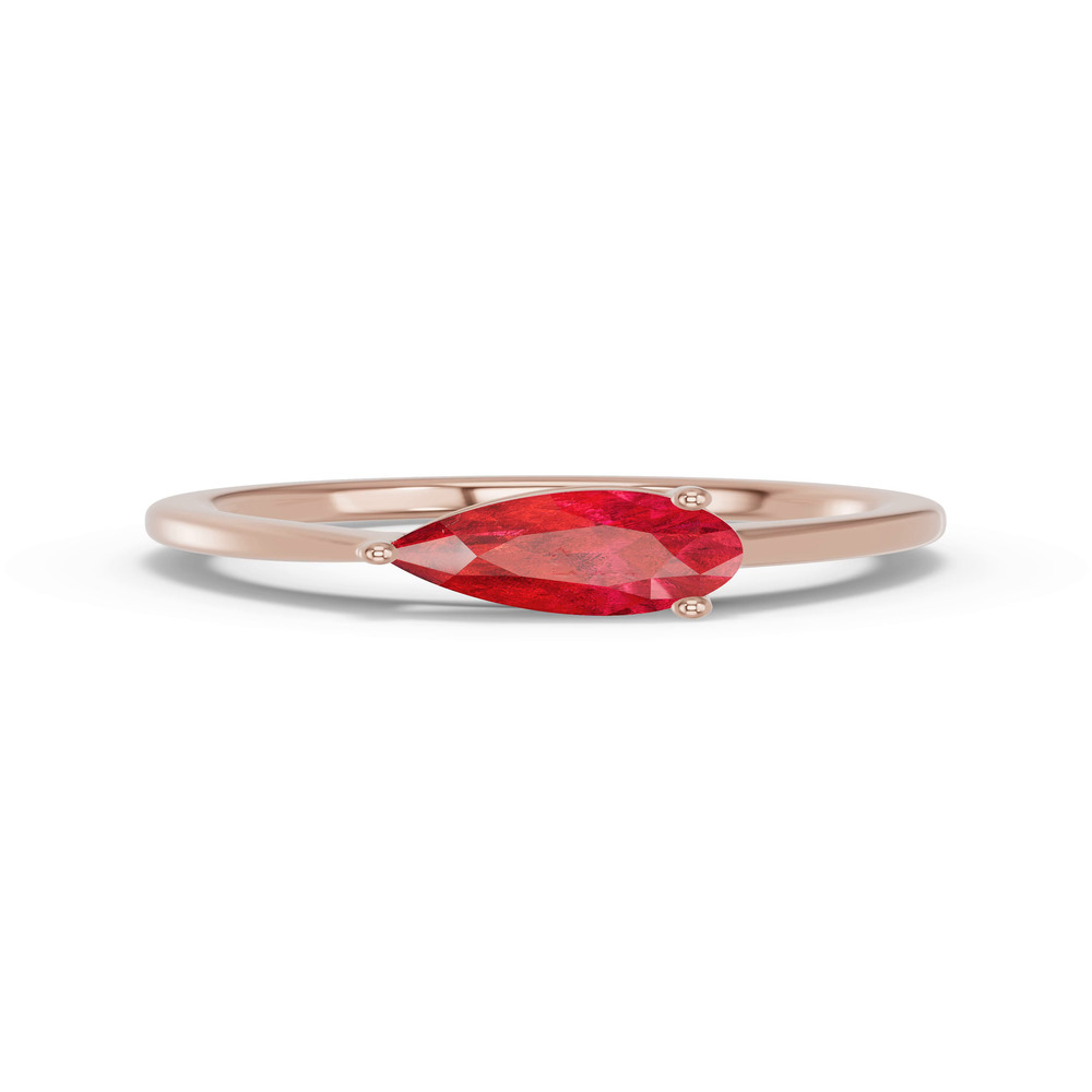 360 degree view of Pear-Shaped Ruby East-West Ring