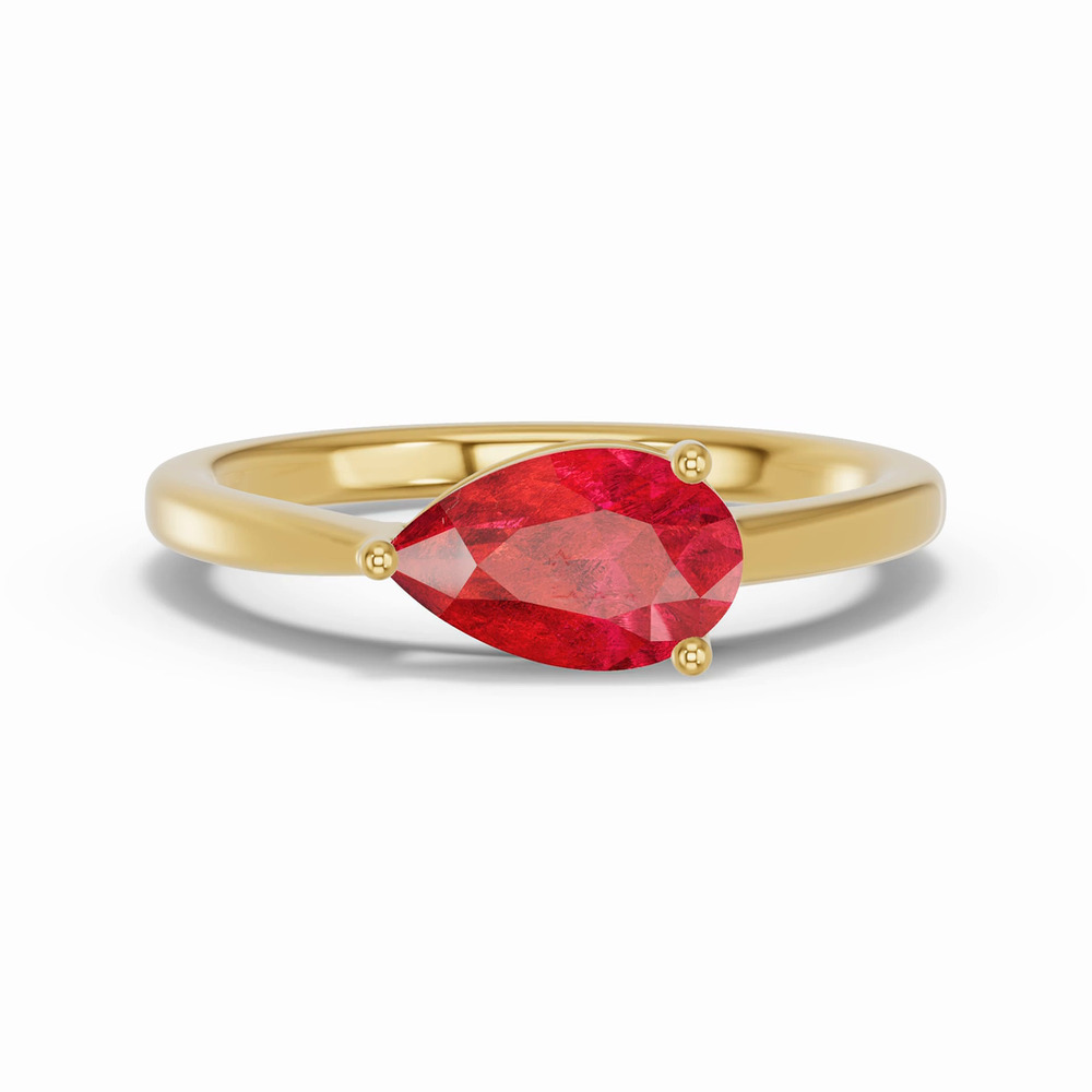 360 degree view of Pear-Shaped Ruby East-West Ring