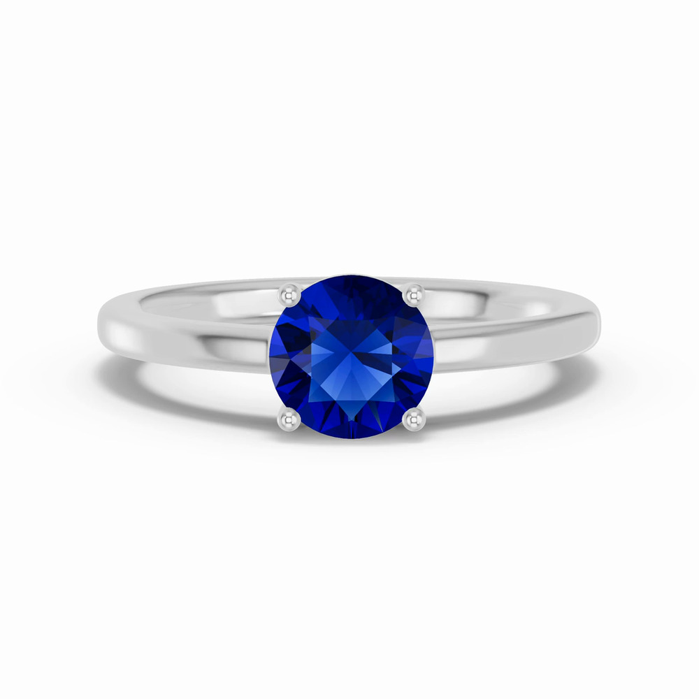 360 degree view of Round Sapphire East-West Ring