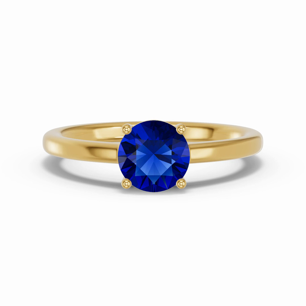 360 degree view of Round Sapphire East-West Ring